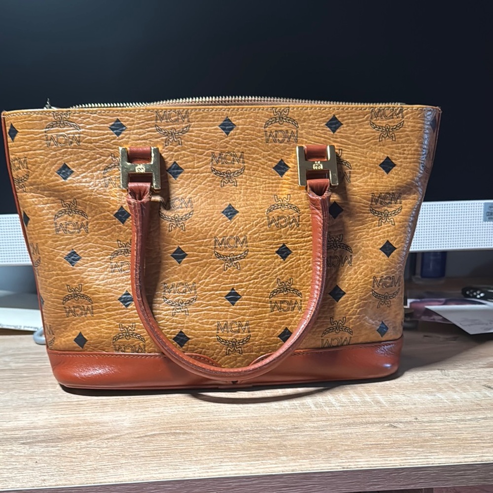 MCM Tan and Brown Women's Bag